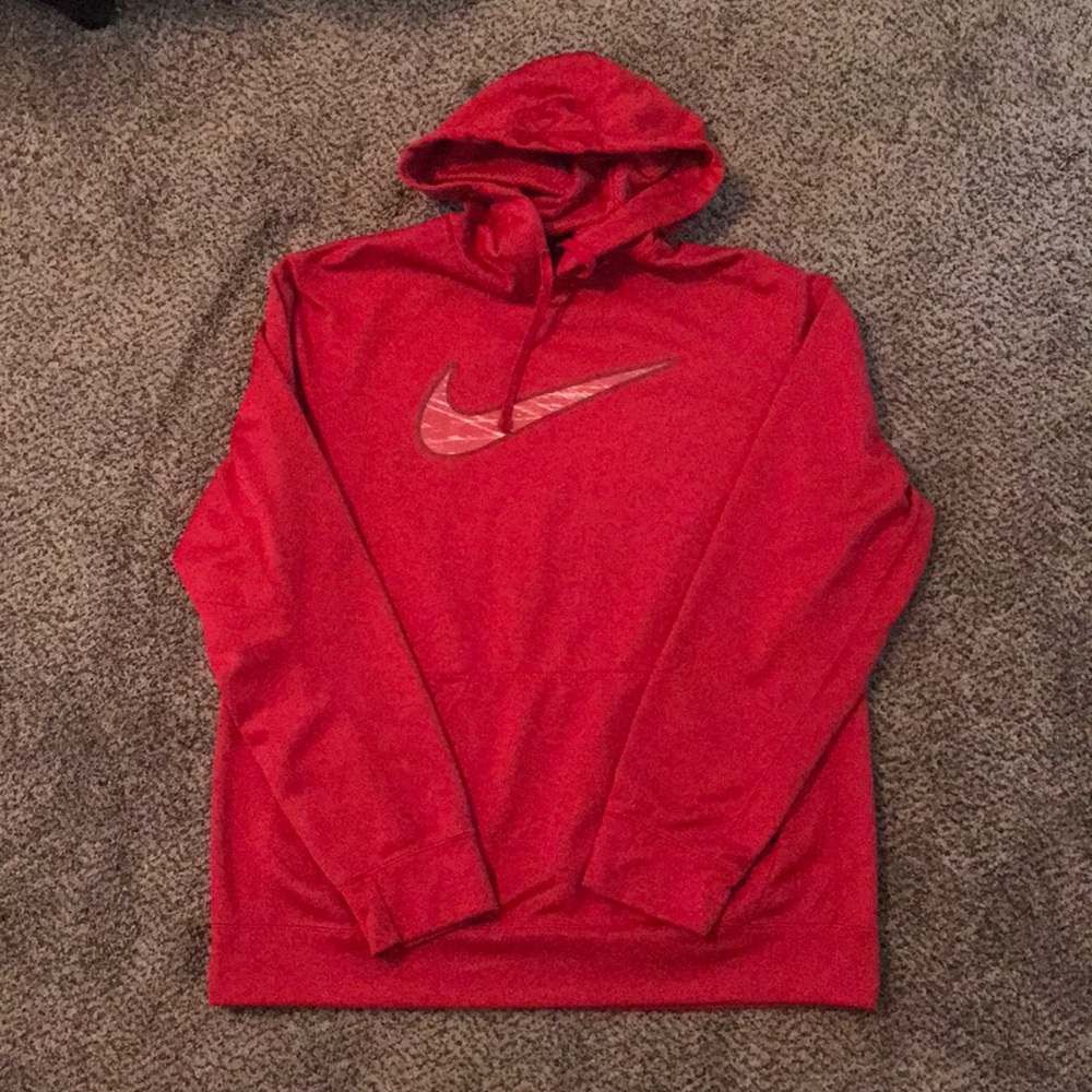 Nike hoody red therma fit